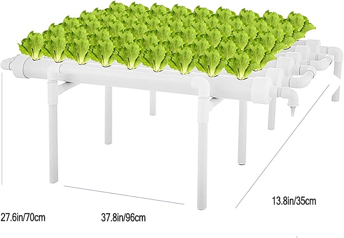 54 Holes Hydroponic Piping Grow Kit Planting Tools Gardening System Nursery Pot Hydroponic Soilless Plant Growing Systems Vegetable Planting Grow Kit Rack 100-240V