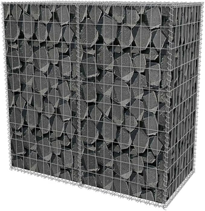 Gabion Basket Galvanized Steel 39.4x19.7x39.4 Gabion Raised Bed Gabion Cages Basket Steel Woven Gabion Net for Backyard Garden