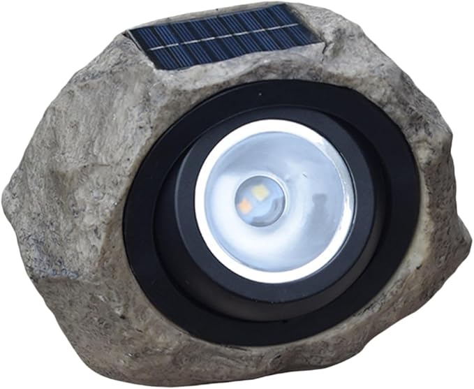 1pc Imitated Stone Solar Spotlight Brightness Decorative Outdoor Lamp for Gardens Patios and Lawns Weather Resistant Solar Light Dual Options Warm