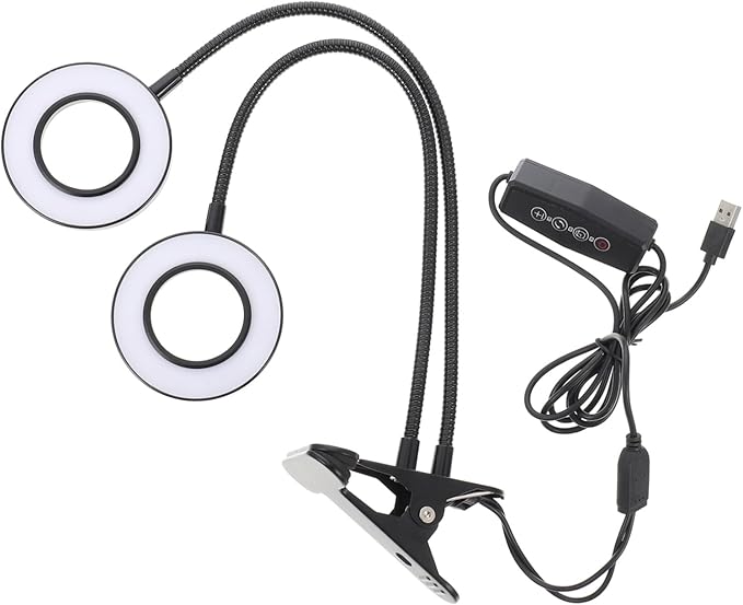 Led Grow Light Clip Lamp Dual Headed Plant Grow Lamp for Indoor Plants Dimmable Cycle Timer Compact and Easy to Use