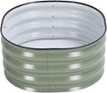 Galvanized Raised Garden Bed Kit Oval Metal Ground Planter Box Outdoor Bottomless Planter Raised Beds for Safe and Effective Growing – Ideal for Home School and Community Gardens (Light Green)
