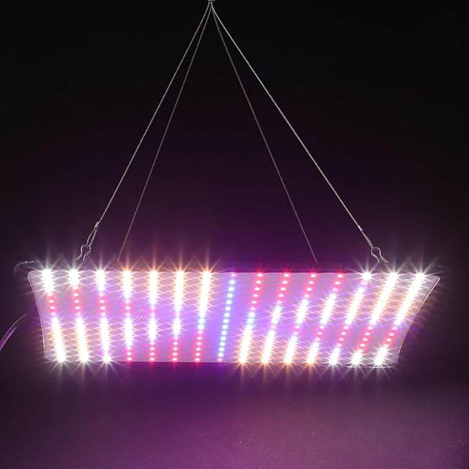 Kisangel 225 LED Hanging Plant Grow Light Full Spectrum Dimmable LED Plant Growth Lamp Hanging Chain for Indoor Gardening Ac110V