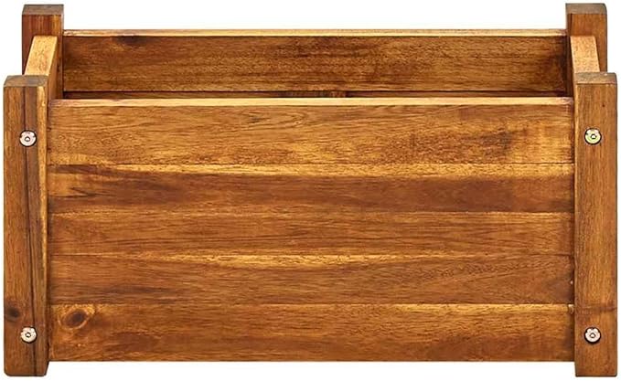 Garden Raised Bed Standing Planter Horse Trough planters Gardening Box Planter Boxes Suitable for Corridor Orchard Courtyard Nursery Acacia Wood 19.7x9.8x9.8