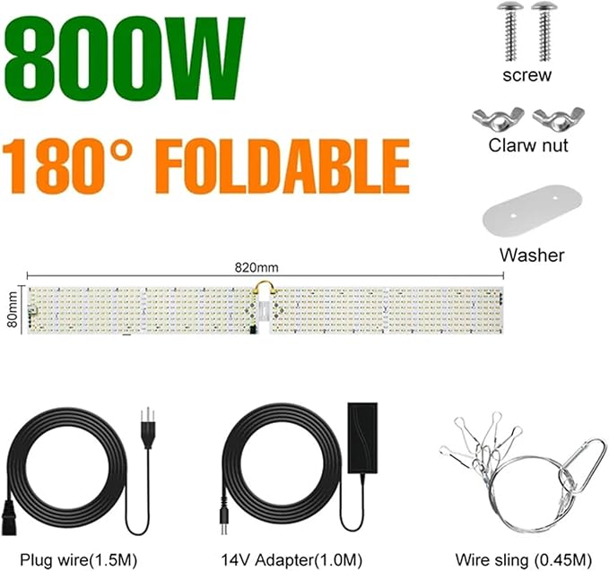 4x4 LED Grow Light Full Spectrum Phytolamp Dimmable Plant Grow Light High PPFD with Veg/Bloom Mode for Indoor Plants Seeding Veg &amp Bloom624 LEDs