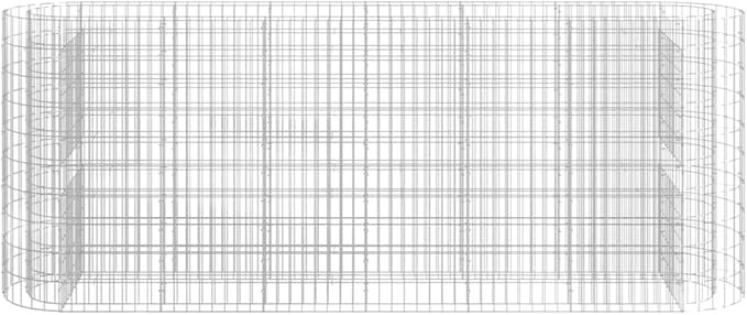 YAFF Gabion Raised Bed Galvanized Iron 102.4x19.7x39.4