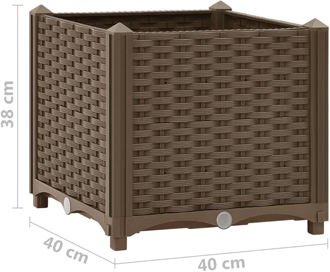 Raised Bed PlanterGarden BedGalvanized Raised Garden BedPlanter Raised bedsGalvanized Planter15.7x15.7x15 Polypropylene