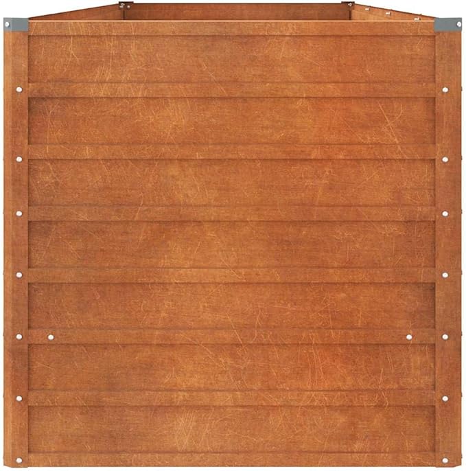 SKM Garden Raised Bed Rusty Corten Steel Large Garden Raised BedBrown (Weight 66.27LBS)