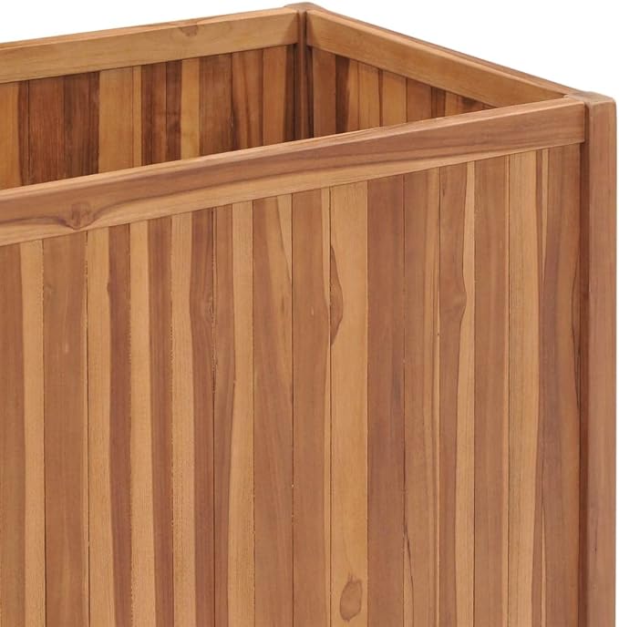 Raised Bed Standing Planter Patio planters Gardening Box Garden beds Outdoor Suitable for Nursery Arboretum Courtyard Orchard 39.4x19.7x27.6 Solid Wood Teak