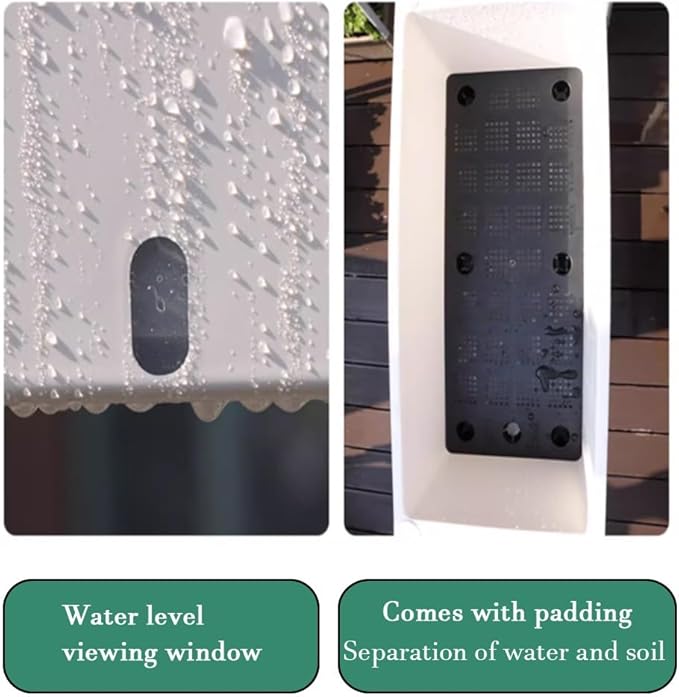 Garden Hydroponics Growing System Hydroponic Growing System Kits Equipped with Inner Pad Water and Soil Separation for Vegetable Fruit Herb(White)