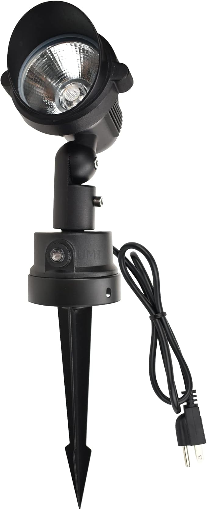 GBS9912 Outdoor LED Spotlight with Photocell Sensor 120V 12W 5000K Daylight White Photocell Enabled 3 FT Cord with Plug in Outdoor Lighting Black