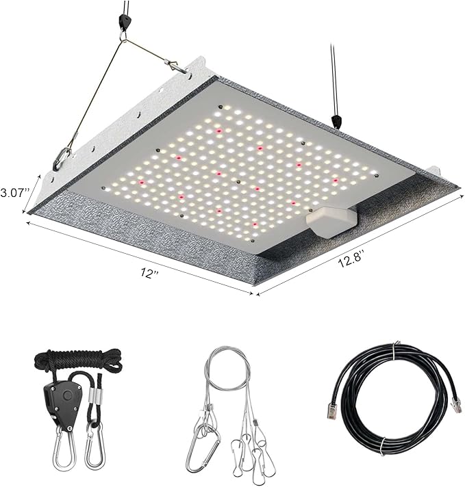 Blume 100-Watt Full Spectrum led Grow Light with Daisy Chain Function for Indoor Plants-2 pk