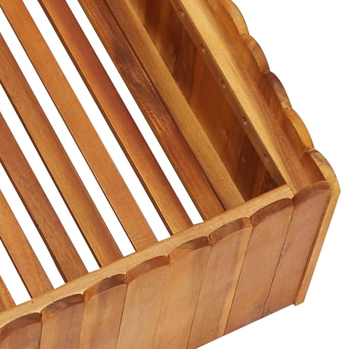 Garden Raised Bed 19.6x19.6x9.8 Solid Acacia Wood