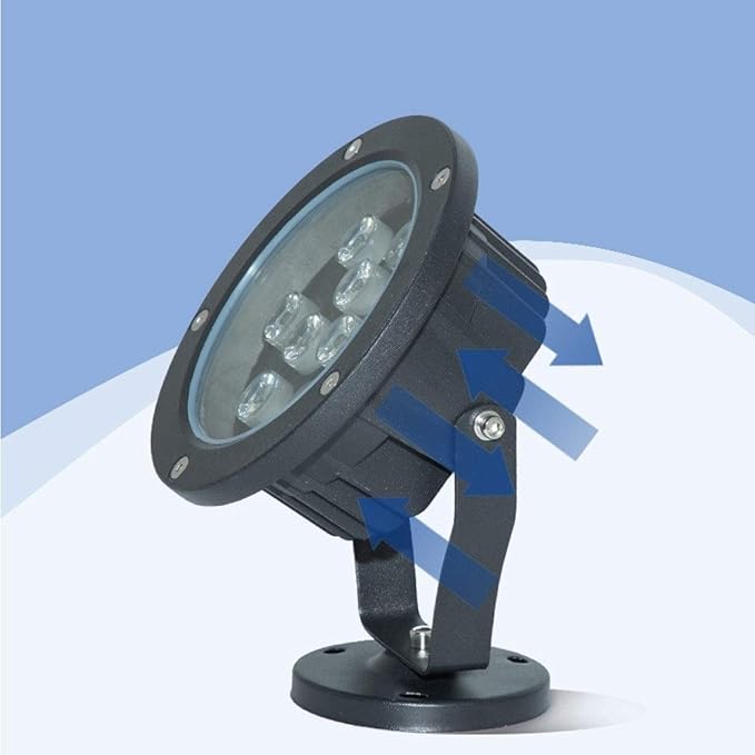 Recessed IP67 Waterproof Aluminum Outdoor Lawn Spotlight Tempered Glass COB Super Bright Tree Lamp Projection Lamp Courtyard Garden Building Wall Community Plant External Spot Lamp Integrated