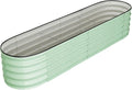 8x2x1.5ft Galvanized Raised Garden BedPlanter Raised Garden Box OutdoorRaised Planter BoxLarge Planter Raised Bed for Vegetables Flowers FruitsRubber Edge Green