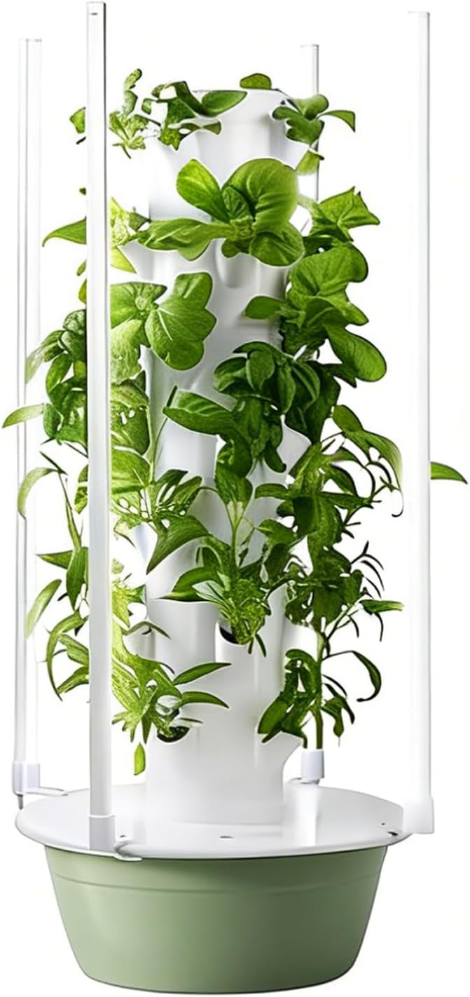Hydroponics Growing System with LED Lights 5/7/9 Layers Indoor Vertical Hydroponics Tower Hydroponic Growing Kit with Automatic Water Circulation for Fruit and Vegetables 5Layer