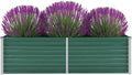 YAFF Garden Raised Bed Galvanized Steel 63x15.7x17.7 Green (13.2lbs)