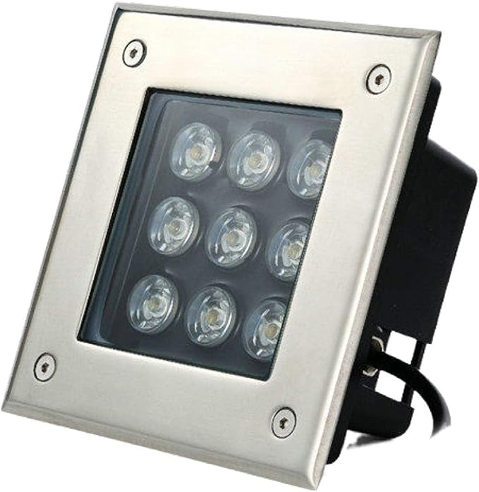 Square LED Recessed Spotlight - Outdoor Waterproof IP67 DC12V Low Voltage for Gardens Terraces Pool Paths Architectural Lighting