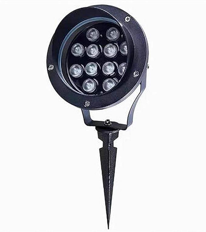 LED Beam Spotlight IP65 Waterproof Ground LED Courtyard Floor Landscape Light Outdoor Buried Spot Lights Plug-in Type Garden Pathway LightsWhite 18W