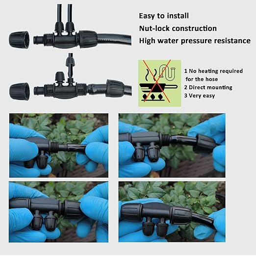 160Ft Drip Irrigation System with Water Timer for Garden Main Water Hose ID 1/2inch 30Ft 1/4in 130Ft Sufficient Water Pressure Irrigation Dripper Waterflow Evenly Easy DIY Garden Watering System