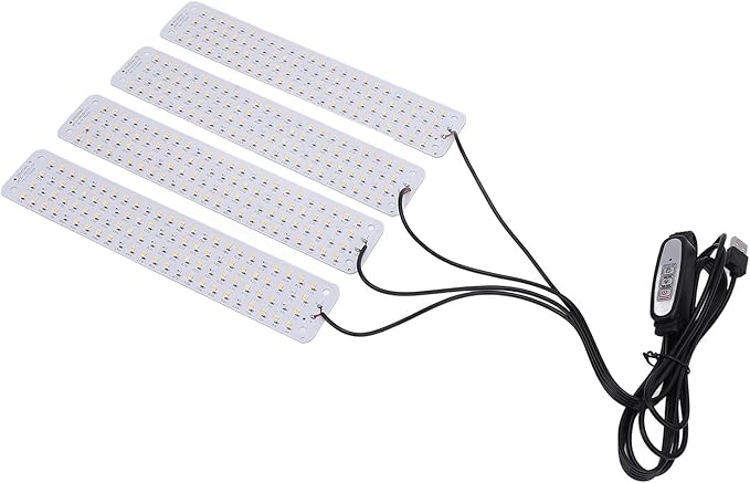 LED Grow Light Panel for Indoor Plants 384 LEDs Dimmable with Intelligent Timing 4 Brightness Levels - High Efficiency Memory Timer Function Ideal for Home Garden and Greenhou