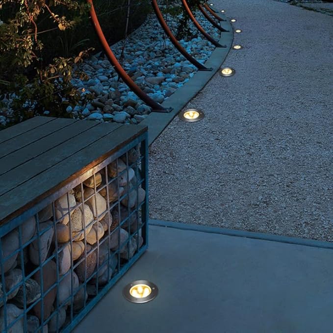 Recessed Underground Light IP67 Waterproof Pathway Lights 85-110V Spotlights for Stairs Patio Garden Tree Yard Landscape Lamp