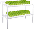 Hydroponics Growing System Kit54 Plant Sites 2 Layers Food-Grade PVC-U Pipes Hydroponic Grow Kit Gardening System with Water Pump TimerNet Pots and Sponge for VegetablesFruitsHerb