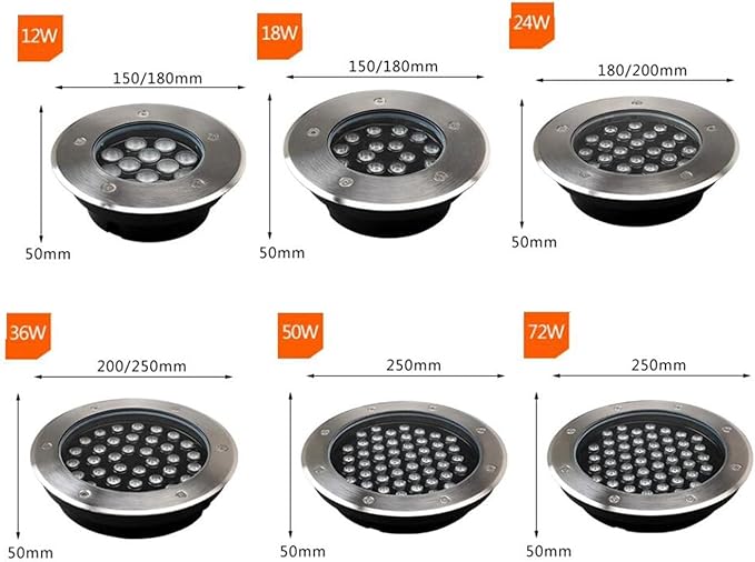 LED Light Beam Spotlights - Outdoor LED Recessed SpotlightWarm White-3W(80mm*40mm)
