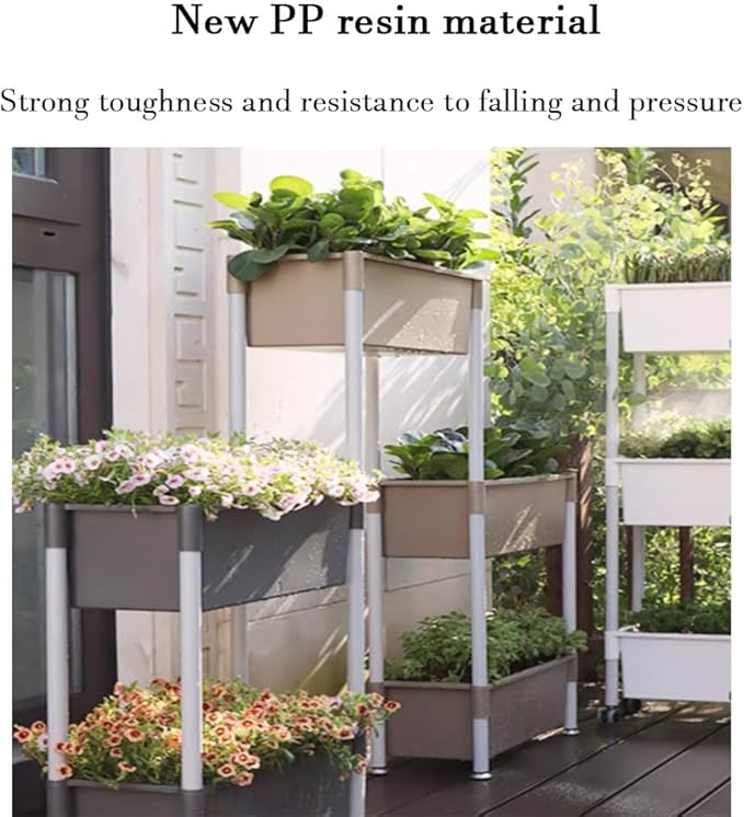 Garden Hydroponics Growing System Hydroponic Growing System Kits Equipped with Inner Pad Water and Soil Separation for Vegetable Fruit Herb(White)
