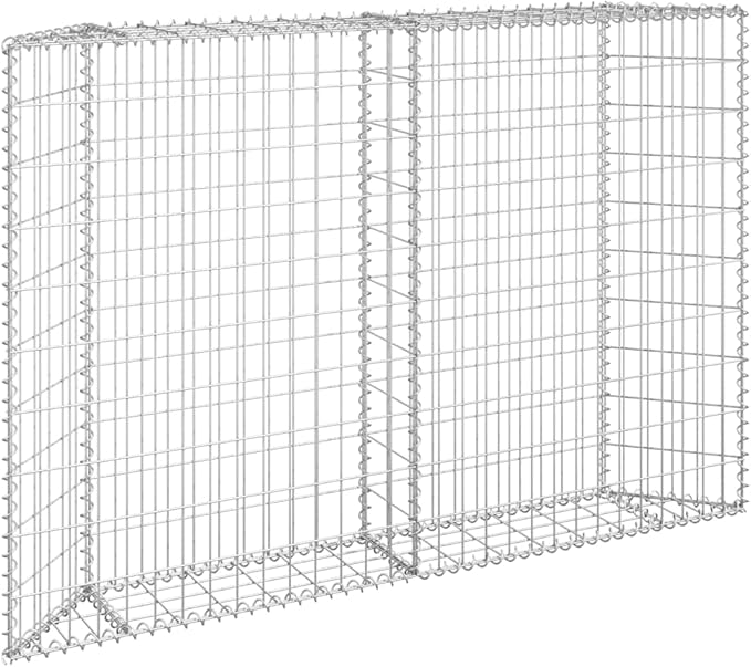 Trapezium Gabion Raised Bed Galvanized Steel 59.1x7.9x39.4 iWeight-27 lbs