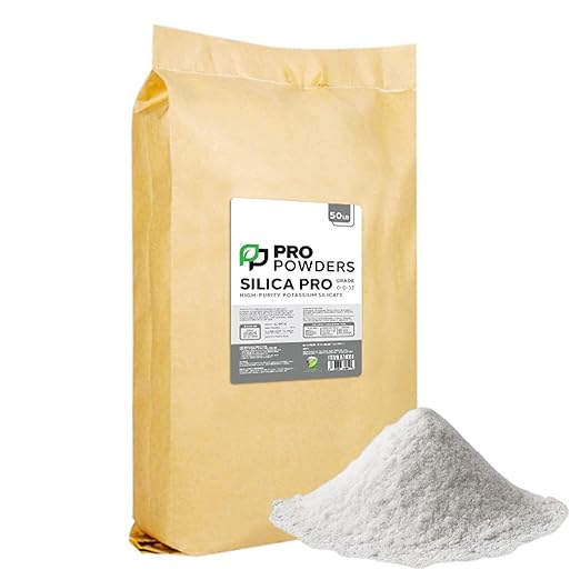 Pro Powders Silica Potassium Silicate 50LB Powder - Makes up to 45000 Gallons - Stengthens Branches &amp Nutrient Delivery System &amp Reduces Stress