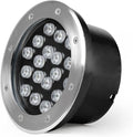 Low Voltage Round Outdoor Ground Light – IP65 Waterproof LED Landscape Lamp for Driveway Garden Pathway and Patio (12W Red &amp 12W White Options)