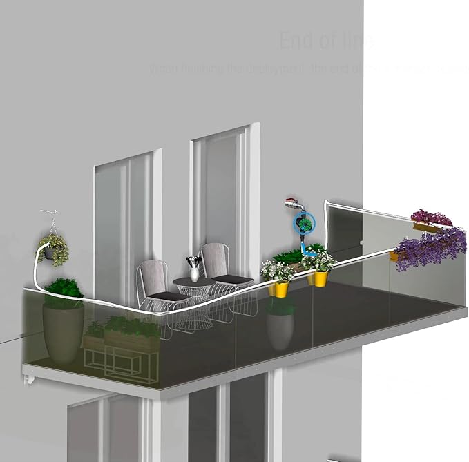Galcon Balcony kit 9001BT Bluetooth Irrigation for Containers and Hanging Flowers Baskets Automatic Plant Watering System for Patio Balconies Hydroponics &amp Roof Plants Water Saving Drip-Feed