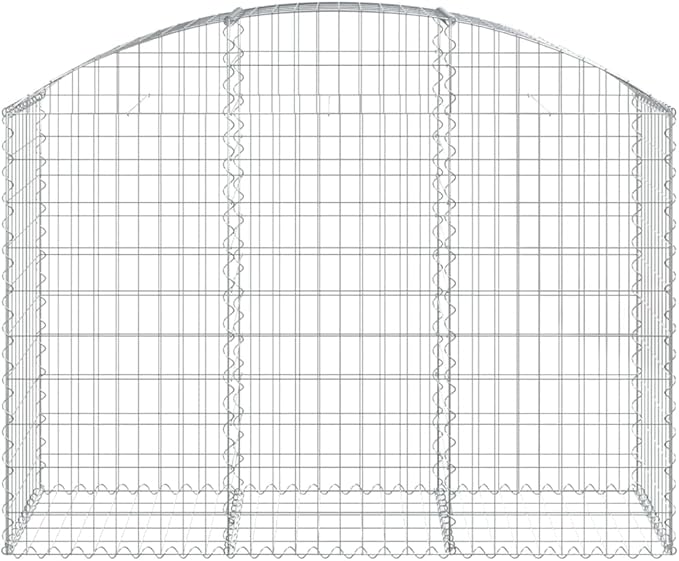 59 x 59 x 20 in Crescent Gabion Basket Outdoor Raised Garden Bed Planter Made of Galvanized Iron for Retaining Wall Flower Beds Patio Large Planter Decor