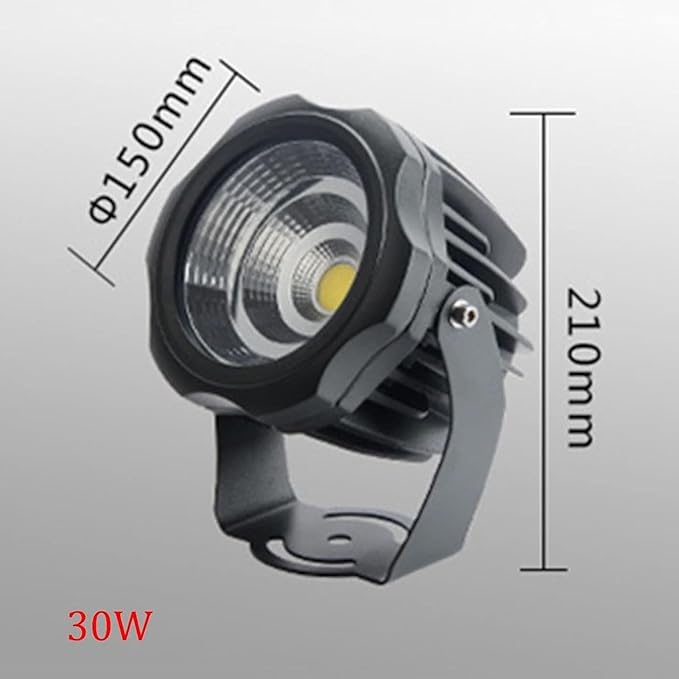 Rotation LED Beam Spotlight Ground LED Landscape Lamp IP65 Waterproof Outdoor Buried Lights 220V Adjustable COB Tree Spotlights for Wall Advertising Building Signs Lawn Decorate(Warm light30W)