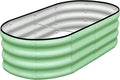 SnugNiture Galvanized Raised Garden Bed 4x2x1ft Oval Metal Planter Box for Planting Outdoor Plants Vegetables