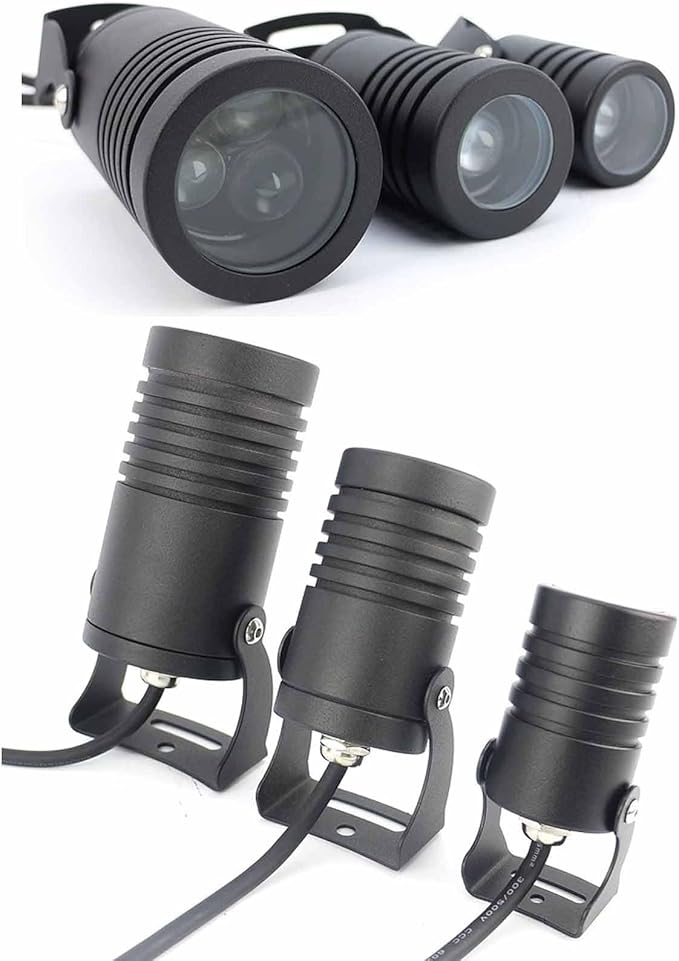 Narrow Beam Spotlight - Outdoor LED Spotlight Adjustable IP67 Waterproof Wall Wash Light For Building Facades Garden Flood Light With Long Throw Landscape Lighting Projection(Cold White 6000K5W(AC