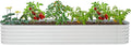 Galvanized Raised Garden Bed Kit 17 Tall 14 in 1 Modular Metal Planter Box Outdoor Large Gardening Planter Box for Vegetable Elevated Flower Herbs