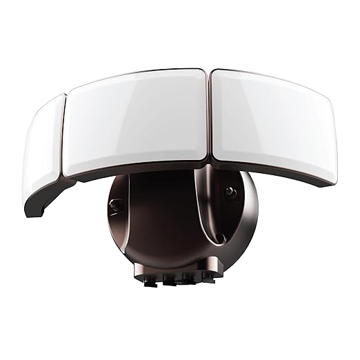 Feit Electric 10.5in Triple-Head Security Flood Light 5000 Lumens Adjustable White 2700K–6500K Microwave Motion Sensor Dusk-to-Dawn Photocell Lumen Select S10.5TFL/5CCT/MM/BZ
