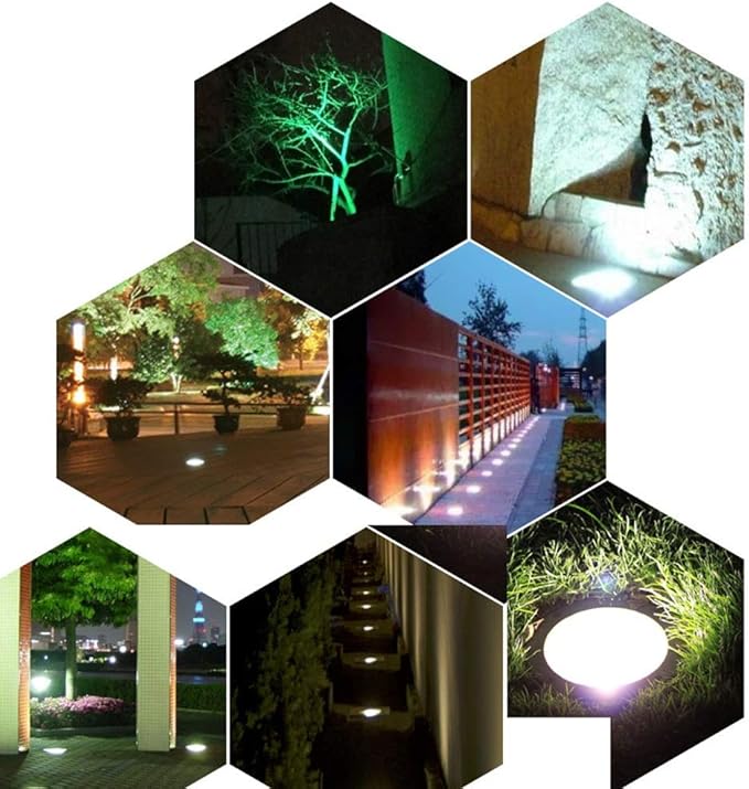 Recessed 18W Embedded Underground Light Landscape LED Well Lights Ground Lights IP67 Waterproof Spotlight for Driveway Deck Step ted