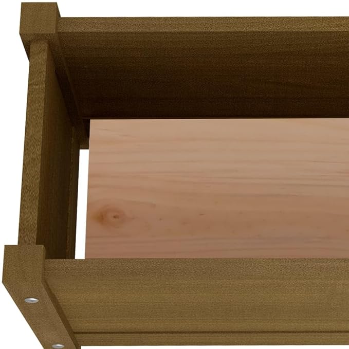 Garden Planters 2 pcs Gardening Box Planter Boxes Horse Trough planters Garden beds Outdoor Suitable for Courtyard Orchard Nursery Corridor Honey Brown 23.6x12.2x12.2 Solid Wood Pine