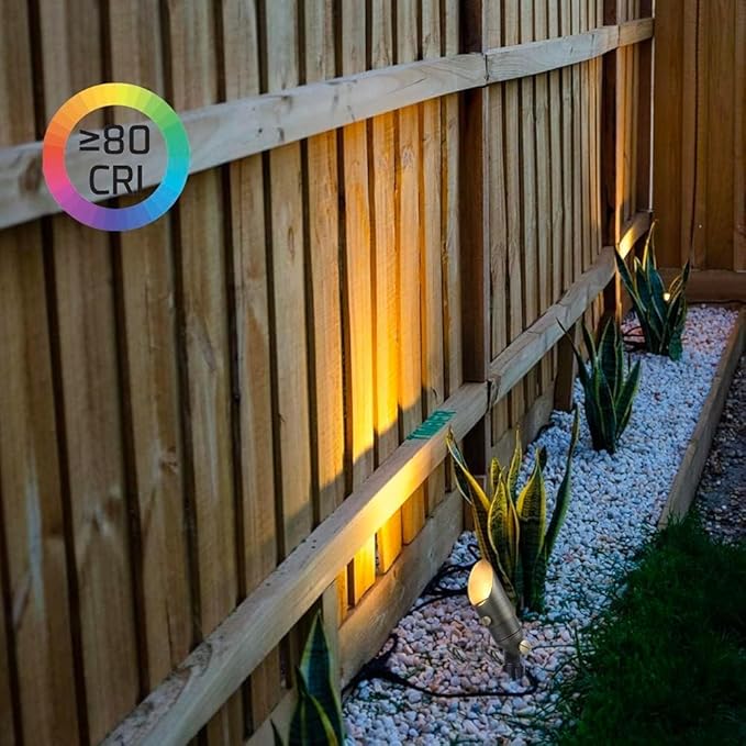 Brass Landscape Lights 12V Low Voltage Mini Spotlight Replaceable 3W MR11 LED Bulb Warm White Solid Brass Spot Light Weatherproof Accent Light for Outdoor Garden Yard Lighting 2-Pack