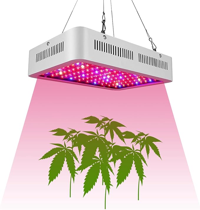 1200W LED Plant Grow Light - 3x3ft Full Spectrum Daisy Chain Plant Light with Double Switch and 3 Lighting Modes for Plants Seeding Veg &amp BloomWhite