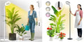 Grow Lights for Indoor PlantsFloor Lamp with 63IN StandFull Spectrum10 DimmingHalo Ring Warm Light 3/9/12H TimerHeight AdjustableMetal Stable Base Growing Light for Tall Small Plant