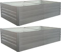 Galvanized Raised Garden Bed 8ft x 4ft x 2ft Large Metal Planter Box for Vegetables Herbs Flowers 20.5 Cubic Feet (Metal Garden Bed 8x4x2 Grey)