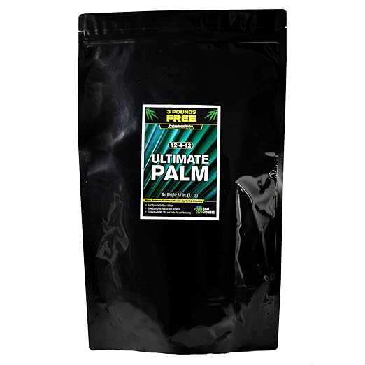 Real Growers Palm Tree Fertilizer 12-4-11 | 12-Month Slow Release Granular Plant Food for Queen Palm Sago Palm Date Palm Cycad | 18 lb