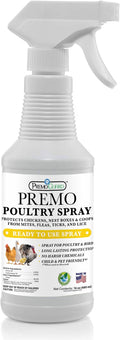 Premo Guard Poultry Spray - 16 oz - Kill Scaly Leg Mites Fleas Lice &amp Other Pest on Chickens and in Coops - Natural Plant Based Oils for Control &amp Prevention - Family Safe with No Egg Wit