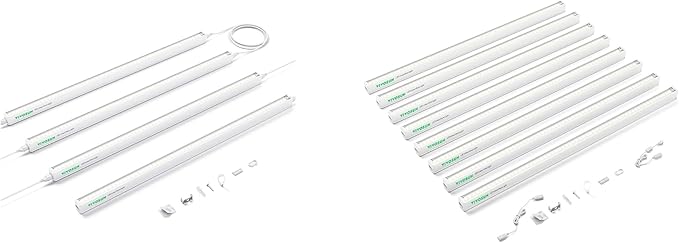 VIVOSUN T5 Linear Grow Lights 2ft 5000K Full Spectrum LED Grow Light Strip for Indoor Growing Plant Lights SGS Compatible 15W/Bar 12-Pack