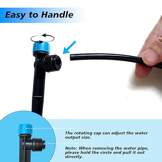 230FT Drip Irrigation SystemAutomatic Garden Watering System with 1/4 &amp 1/2 Tubing Adjustable Spray Nozzles &amp Sprinklers and Accessories for Garden Greenhouse Lawn Potted Plants