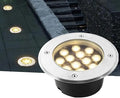 Outdoor Buried Lights - Ground LED Landscape Lamp IP67 Waterproof Recessed LED Spotlight AC85-265V LED Well Lights Stainless Steel Garden Lawn Light for Patio Path Driveway Illumine(Blue Light3