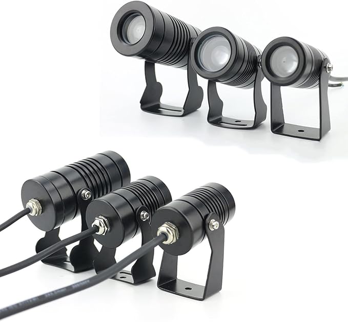 LED Beam Spotlight 1/2PCS Ground Spotlight Lights IP67 Waterproof Wall Washer LED Beam SpotlightOutdoor Buried Long Throw Narrow Beam LightsYellow 5W(12V)